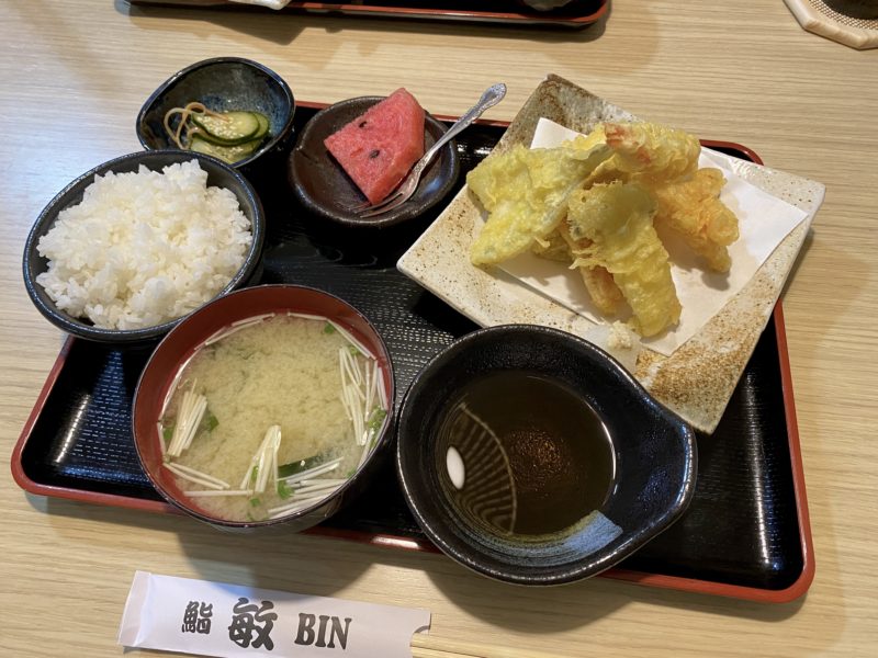 SUSHI BIN（鮨敏）のランチメニュー「天ぷら定食」